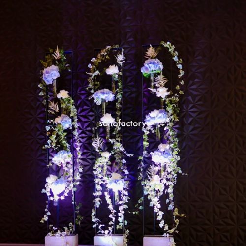 Mariage en Côtes-d'Armor mise en lumière de la déco fleurale